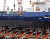 Botadura del M/V Harvey Stone