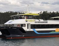 Botadura del catamarán Pirata de Canexol