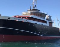 Pruebas de mar del oceanográfico Víctor Angelescu