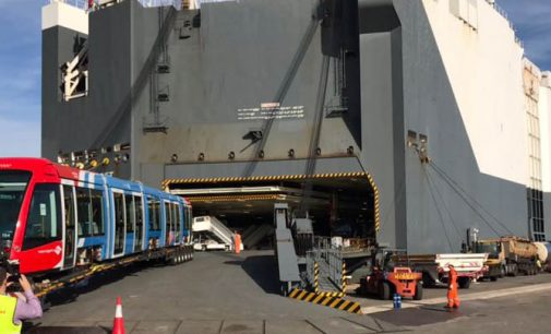 Pionero sistema de embarque de tranvías en el Puerto de Santander