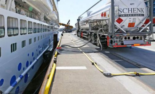 El AIDAperla repostará GNL en puertos del Mediterráneo
