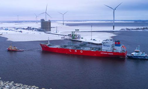 Primera importación de LNG al norte de Finlandia, a la terminal Manga LNG