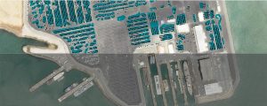 Imágenes satelitales del tráfico marítimo del puerto de Barcelona