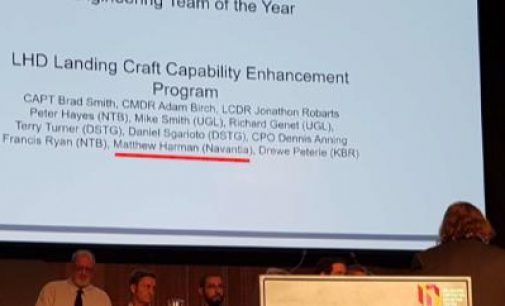 Navantia recibe el premio al equipo de ingeniería del año de Australia