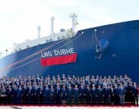 MOL y China COSCO Shipping celebran el nombramiento de su nuevo gasero, el LNG Dubhe