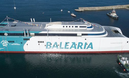 Botadura del fast ferry Eleanor Roosevelt de Baleària