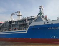 Vídeo de la botadura del buque de suministro de GNL Optimus