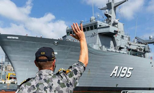 El AAOR Supply, construido por Navantia, llega a la Base Naval de Sydney