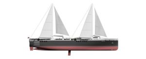 Construcción de NEOLINE de un buque de carga a vela