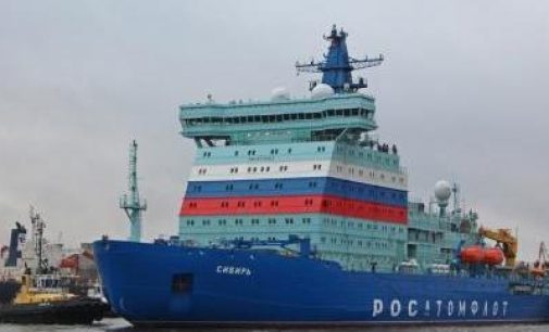 El rompehielos nuclear, Sibir, está en pruebas de mar