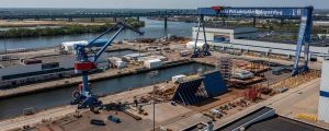 Philly Shipyard comienza a construir el tercero de los buques multimisión de seguridad nacional