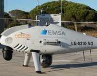 El dron de la EMSA opera en El Estrecho para realizar proyectos de vigilancia marítima