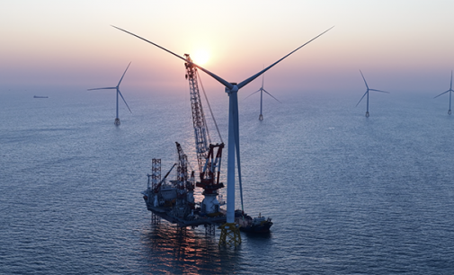 Se instala en China un aerogenerador marino de 20 MW