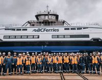 Botadura del décimo ferry de BC Ferries, el Island K’asa