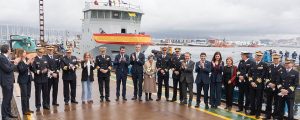 Freire Shipyard celebra la botadura de la embarcación de apoyo a buceadores de la armada A22 Proserpina