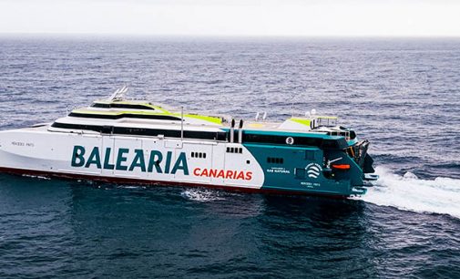 Vídeo de las pruebas de mar del fast ferry Mercedes Pinto, de Baleária