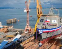 Vídeo de la botadura del LPD-93 Magallanes construido por ASMAR