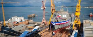 Vídeo de la botadura del LPD-93 Magallanes construido por ASMAR