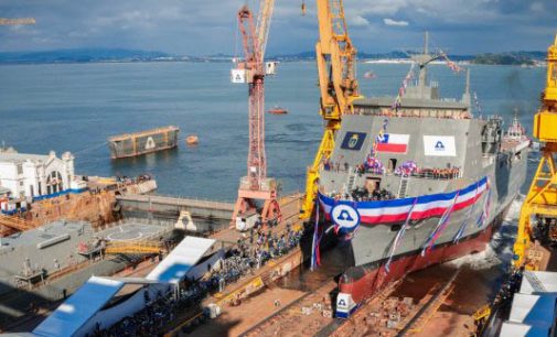 Vídeo de la botadura del LPD-93 Magallanes construido por ASMAR