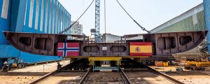 Freire shipyard celebra la puesta del quilla del Tauriko