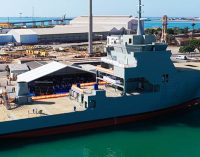Navantia celebra el bautizo del BAM-IS A-21 Poseidón para la Armada