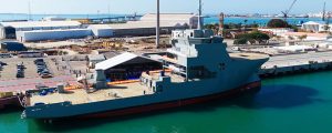 Navantia celebra el bautizo del BAM-IS A-21 Poseidón para la Armada