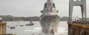 Navantia celebra en Ferrol la botadura de la fragata F112 Roger de Lauria para la Armada